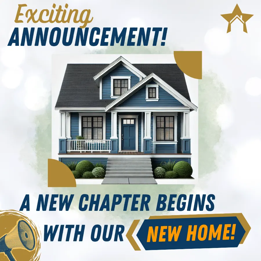 Exciting announcement: a new chapter begins with our new home