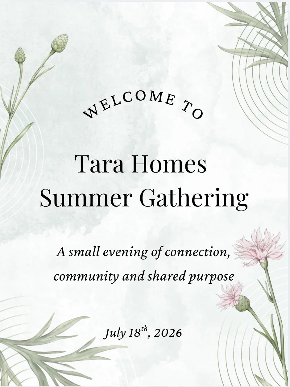 Invitation to the Tara Homes Summer Gathering on July 18, 2026